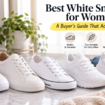 Best white sneakers for women styled with casual jeans outfit