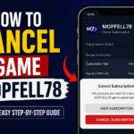 Illustration showing how to cancel game mopfell78 subscription on mobile settings.