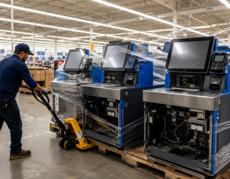 Walmart staffed cashier lane replacing self-checkout kiosks during 2026 store remodel