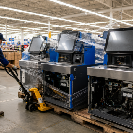 Walmart staffed cashier lane replacing self-checkout kiosks during 2026 store remodel