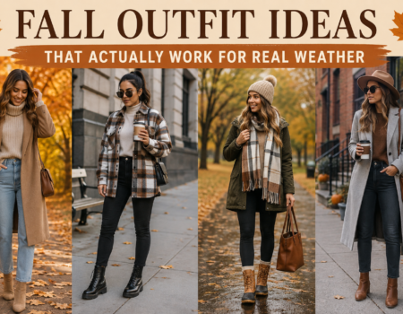 Woman wearing a layered fall outfit idea with cardigan, jeans, and ankle boots