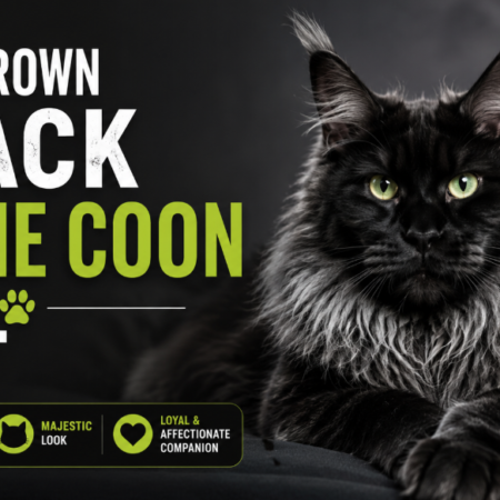 full grown black maine coon cat