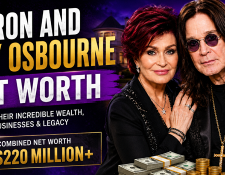 Sharon and Ozzy Osbourne net worth breakdown showing income from music, Ozzfest, and TV career.