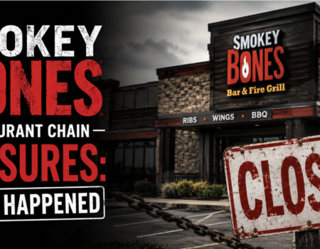 Closed Smokey Bones barbecue restaurant sign after nationwide chain closures in 2026