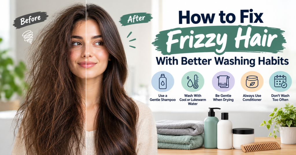 How to Fix Frizzy Hair With Better Washing Habits