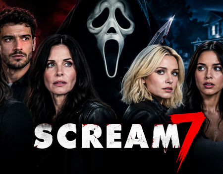 Cast of Scream 7 featuring Neve Campbell and returning stars