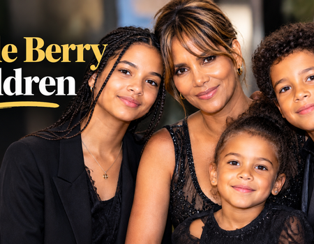 Halle Berry with her children Nahla Aubry and Maceo Martinez